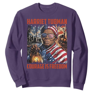Harriet Tubman Courage Is Freedom Sweatshirt Black History Gift TS12 Purple Print Your Wear