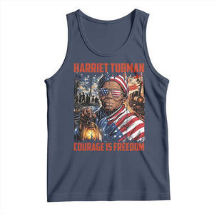 Harriet Tubman Courage Is Freedom Tank Top Black History Gift TS12 Navy Print Your Wear