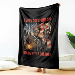Harriet Tubman Quote Throw Blanket Every Great Dream Begins With A Dreamer TS12 Print Your Wear