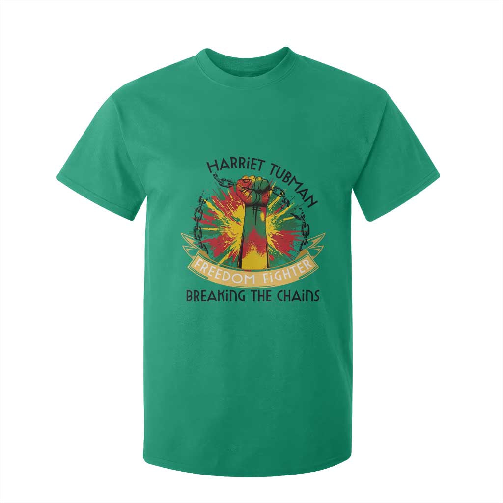 Harriet Tubman T Shirt For Kid Underground Railroad Hero Breaking Chains TS12 Irish Green Print Your Wear