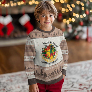 Harriet Tubman Ugly Christmas Sweater Underground Railroad Hero Breaking Chains TS12 Mocha Mousse Print Your Wear