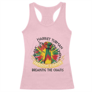Harriet Tubman Racerback Tank Top Underground Railroad Hero Breaking Chains TS12 Light Pink Print Your Wear