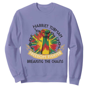 Harriet Tubman Sweatshirt Underground Railroad Hero Breaking Chains TS12 Violet Print Your Wear