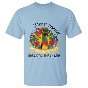 Harriet Tubman T Shirt Underground Railroad Hero Breaking Chains TS12 Light Blue Print Your Wear