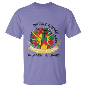 Harriet Tubman T Shirt Underground Railroad Hero Breaking Chains TS12 Violet Print Your Wear