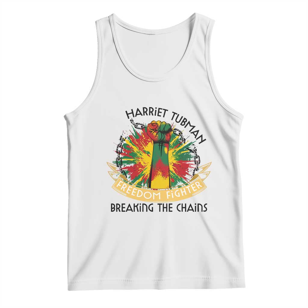 Harriet Tubman Tank Top Underground Railroad Hero Breaking Chains TS12 White Print Your Wear