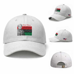 Harriet Tubman Quote Baseball Cap Pan African Flag Black History TS12 Baseball Cap Universal Fit White Print Your Wear