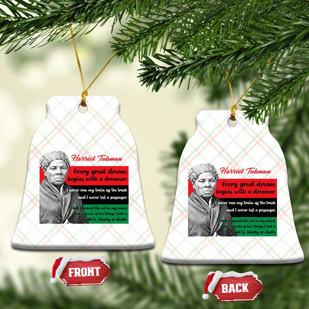 Harriet Tubman Quote Ceramic Ornament Pan African Flag Black History TS12 Print Your Wear