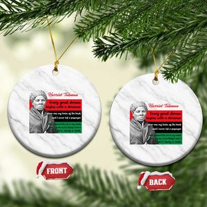 Harriet Tubman Quote Ceramic Ornament Pan African Flag Black History TS12 1pc White Marble Print Your Wear