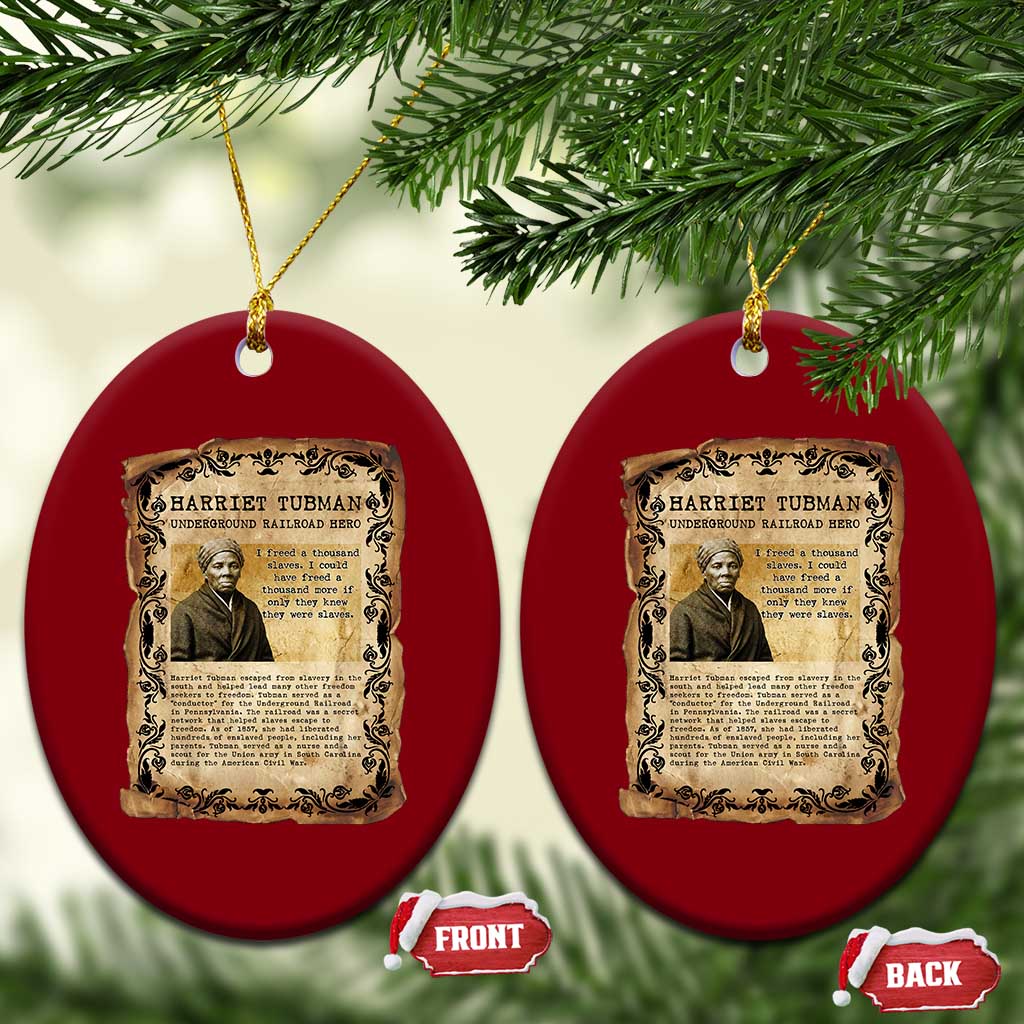 Harriet Tubman Ceramic Ornament Womens History Month Gift TS12 Print Your Wear