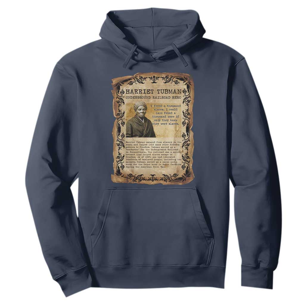 Harriet Tubman Hoodie Womens History Month Gift TS12 Navy Print Your Wear
