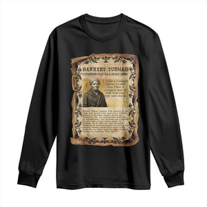 Harriet Tubman Long Sleeve Shirt Womens History Month Gift TS12 Black Print Your Wear