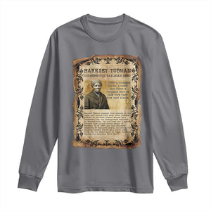 Harriet Tubman Long Sleeve Shirt Womens History Month Gift TS12 Charcoal Print Your Wear