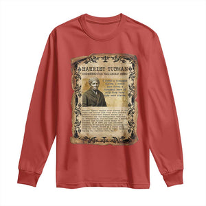 Harriet Tubman Long Sleeve Shirt Womens History Month Gift TS12 Red Print Your Wear
