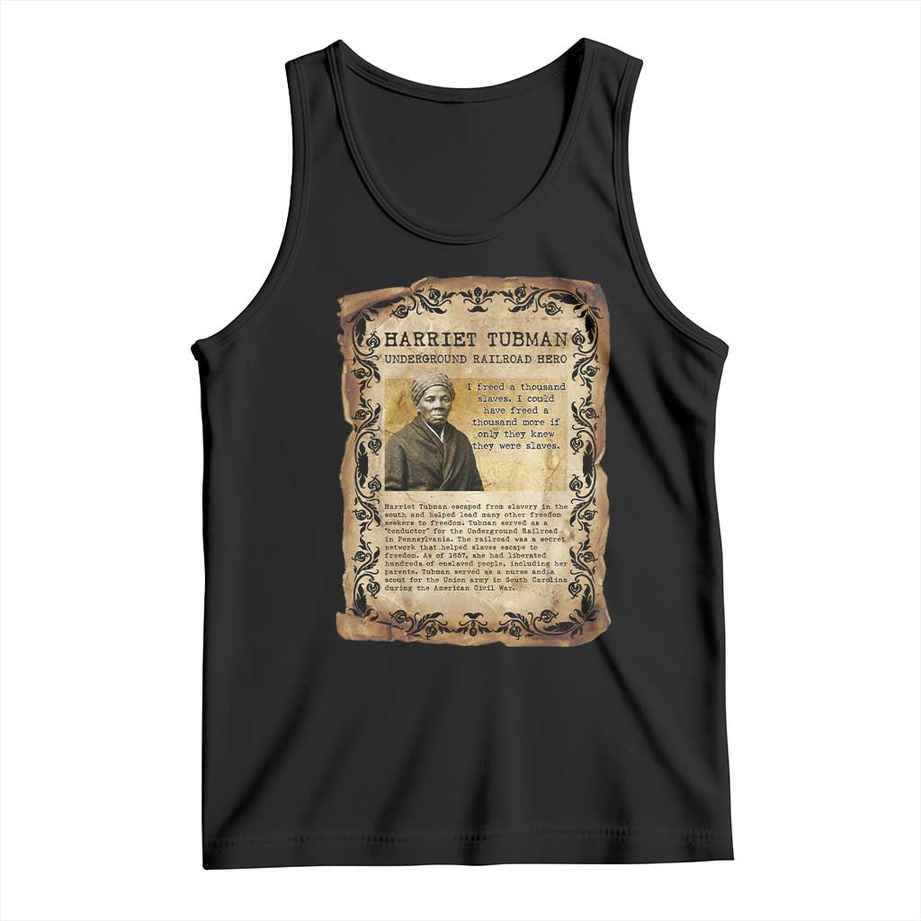 Harriet Tubman Tank Top Womens History Month Gift TS12 Black Print Your Wear