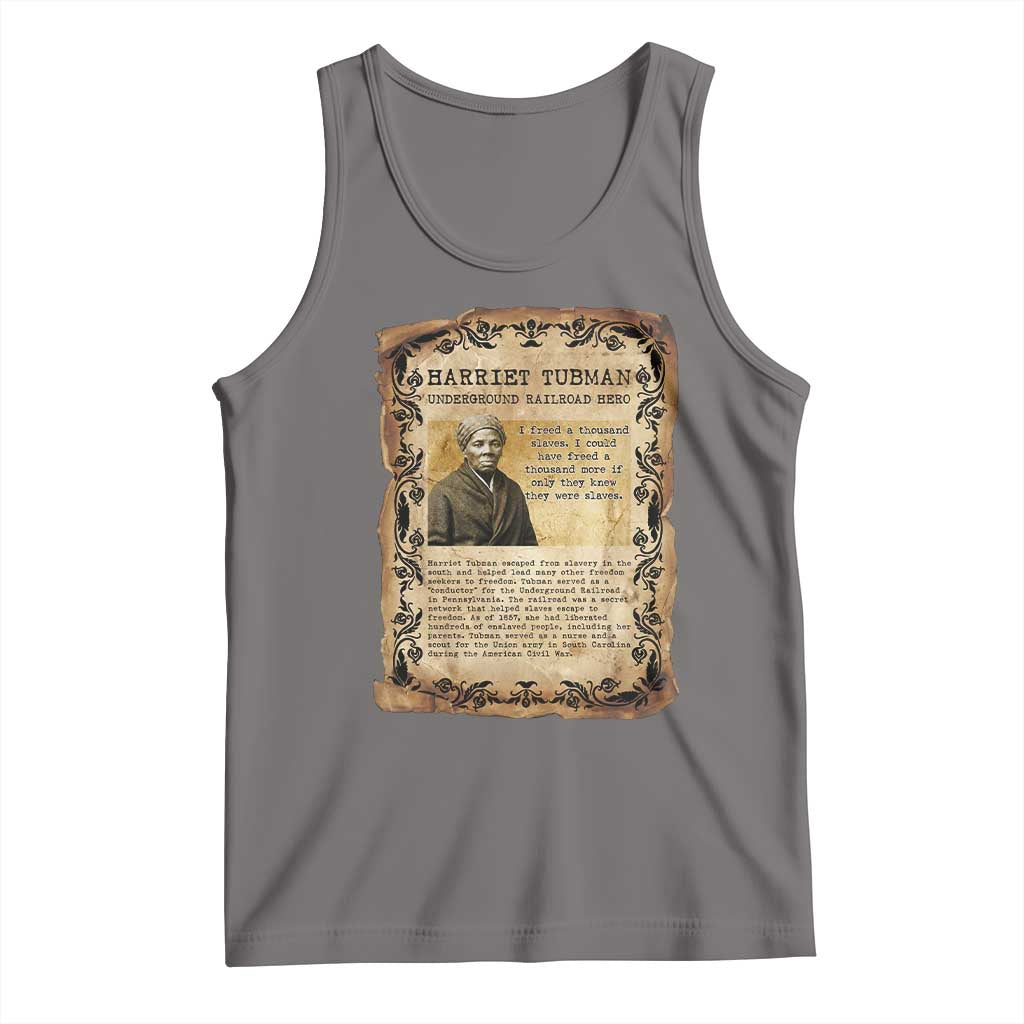 Harriet Tubman Tank Top Womens History Month Gift TS12 Deep Heather Print Your Wear