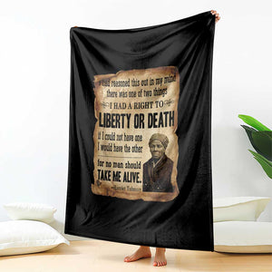 Harriet Tubman Throw Blanket Liberty Or Death Black History Legacy TS12 Print Your Wear
