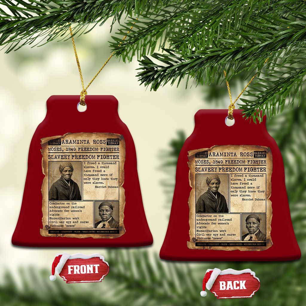 Harriet Tubman Newspaper Ceramic Ornament Slavery Freedom Fighter Historical TS12 Print Your Wear
