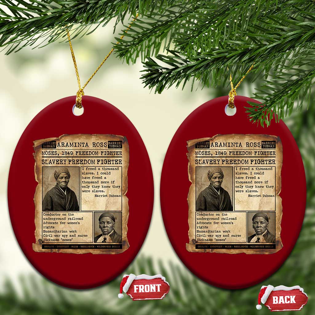 Harriet Tubman Newspaper Ceramic Ornament Slavery Freedom Fighter Historical TS12 Print Your Wear