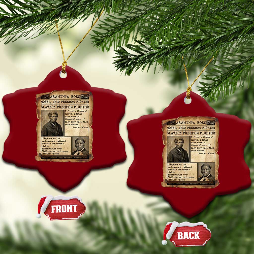 Harriet Tubman Newspaper Ceramic Ornament Slavery Freedom Fighter Historical TS12 Print Your Wear