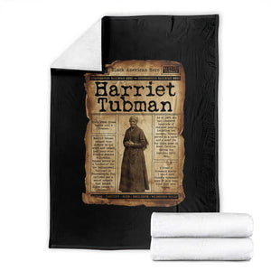 Harriet Tubman Newspaper Throw Blanket Strong Black Woman Leader Gift TS12 Black Print Your Wear