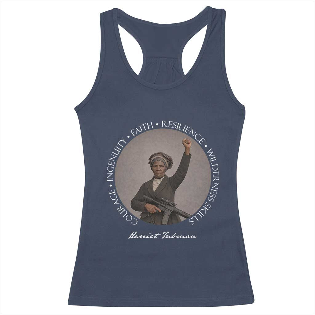 Harriet Tubman Leadership Racerback Tank Top Feminist History Gift TS12 Navy Print Your Wear