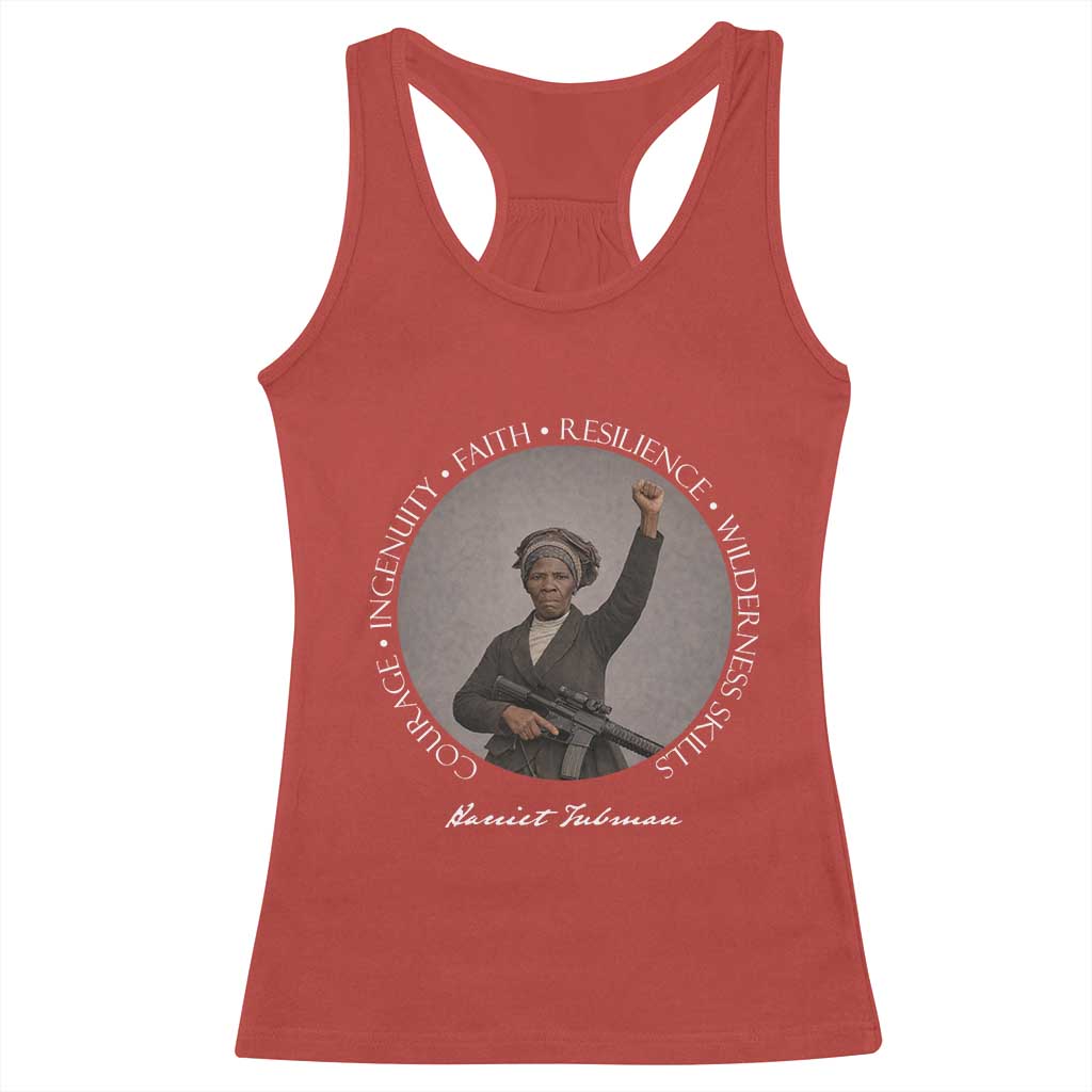Harriet Tubman Leadership Racerback Tank Top Feminist History Gift TS12 Red Print Your Wear