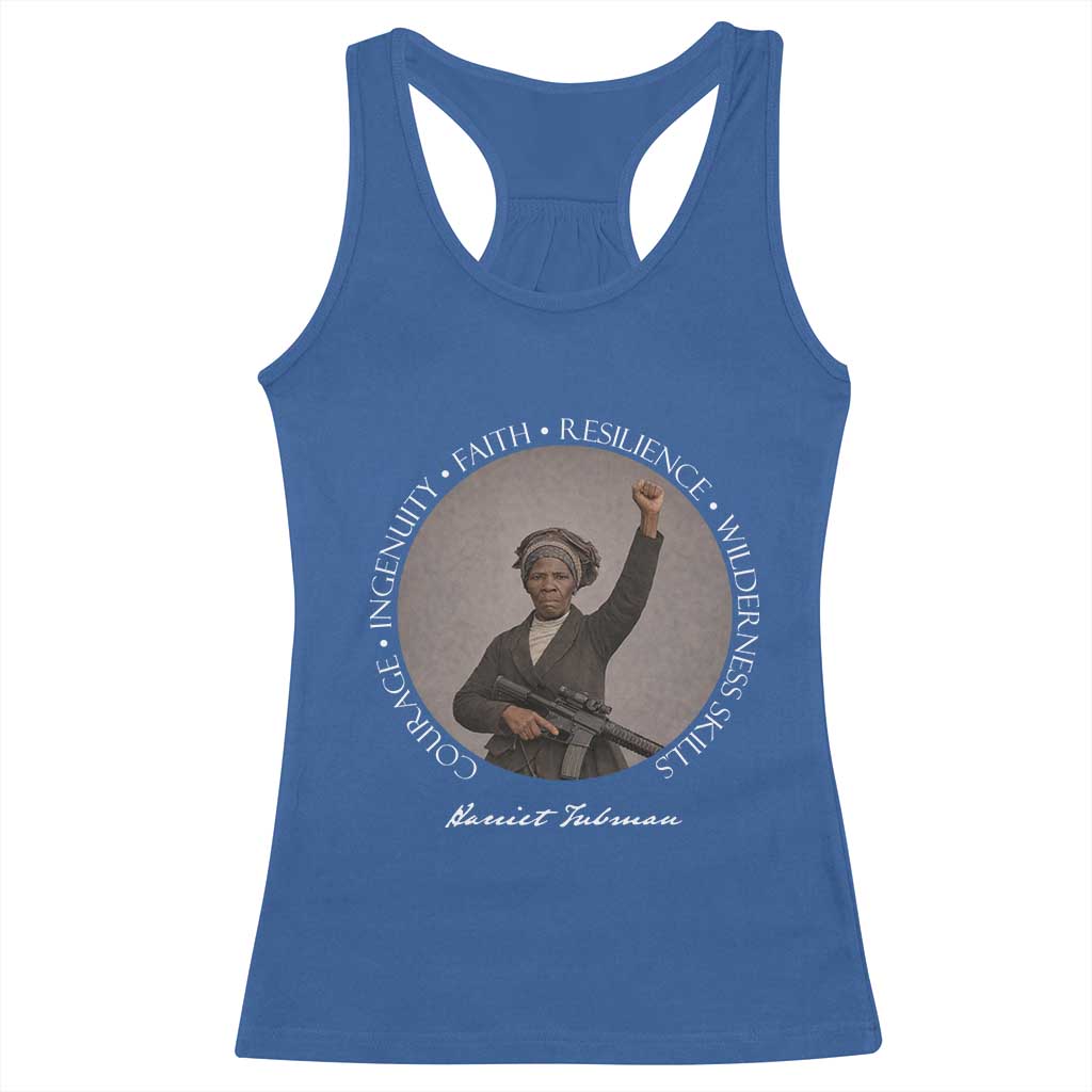 Harriet Tubman Leadership Racerback Tank Top Feminist History Gift TS12 Royal Blue Print Your Wear