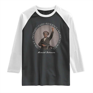 Harriet Tubman Leadership Raglan Shirt Feminist History Gift TS12 Black White Print Your Wear