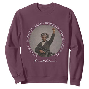 Harriet Tubman Leadership Sweatshirt Feminist History Gift TS12 Maroon Print Your Wear