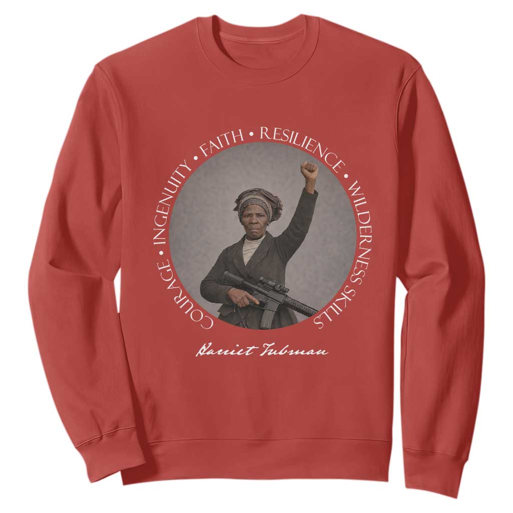 Harriet Tubman Leadership Sweatshirt Feminist History Gift TS12 Red Print Your Wear