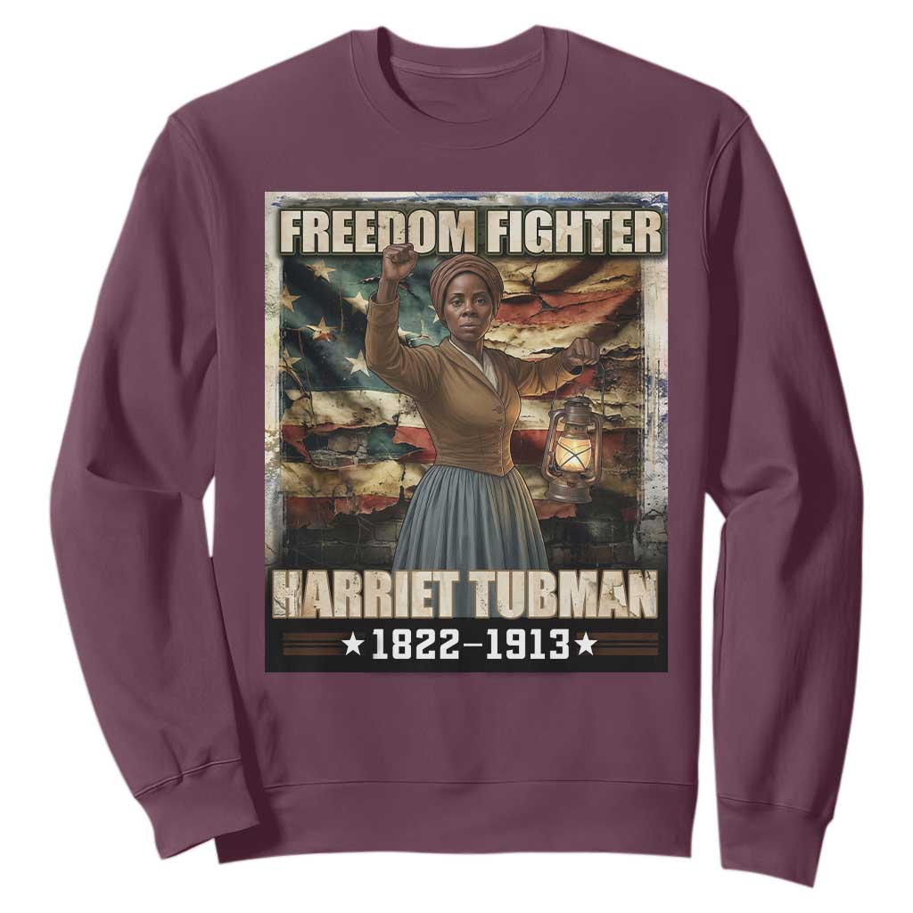 Harriet Tubman Sweatshirt Black History African American Leader Gift TS12 Maroon Print Your Wear