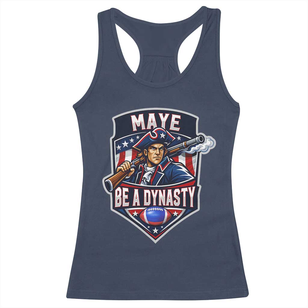 Maye Be A Dynasty Racerback Tank Top Quarterback Football Fan TS12 Navy Print Your Wear
