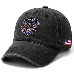 Maye Be A Dynasty Washed Cotton Baseball Cap Quarterback Football Fan TS12 Print Your Wear