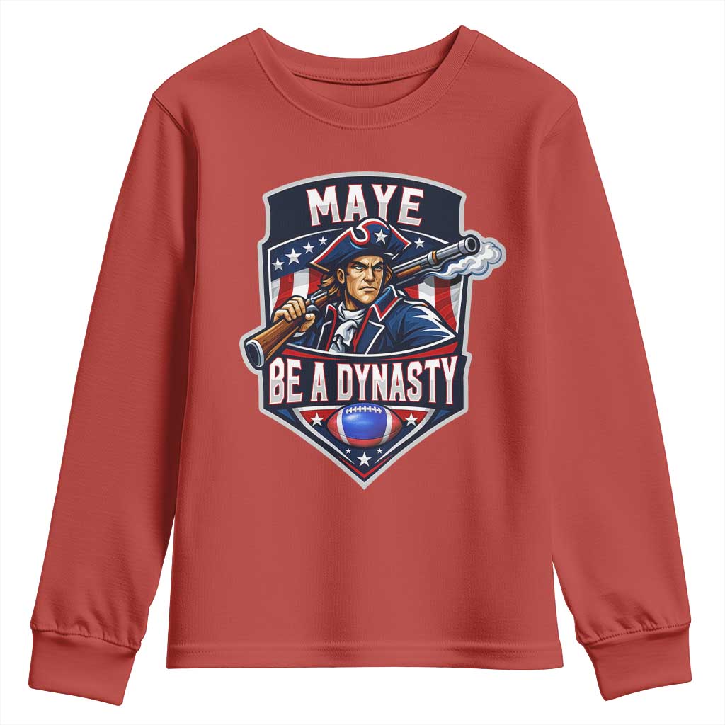Maye Be A Dynasty Youth Sweatshirt Quarterback Football Fan TS12 Red Print Your Wear