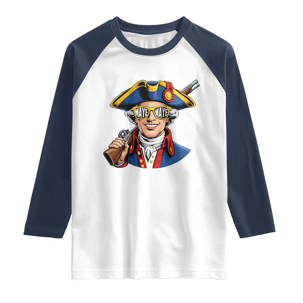 Proud Maye Lover Raglan Shirt Football Fan Supporter TS12 White Navy Print Your Wear