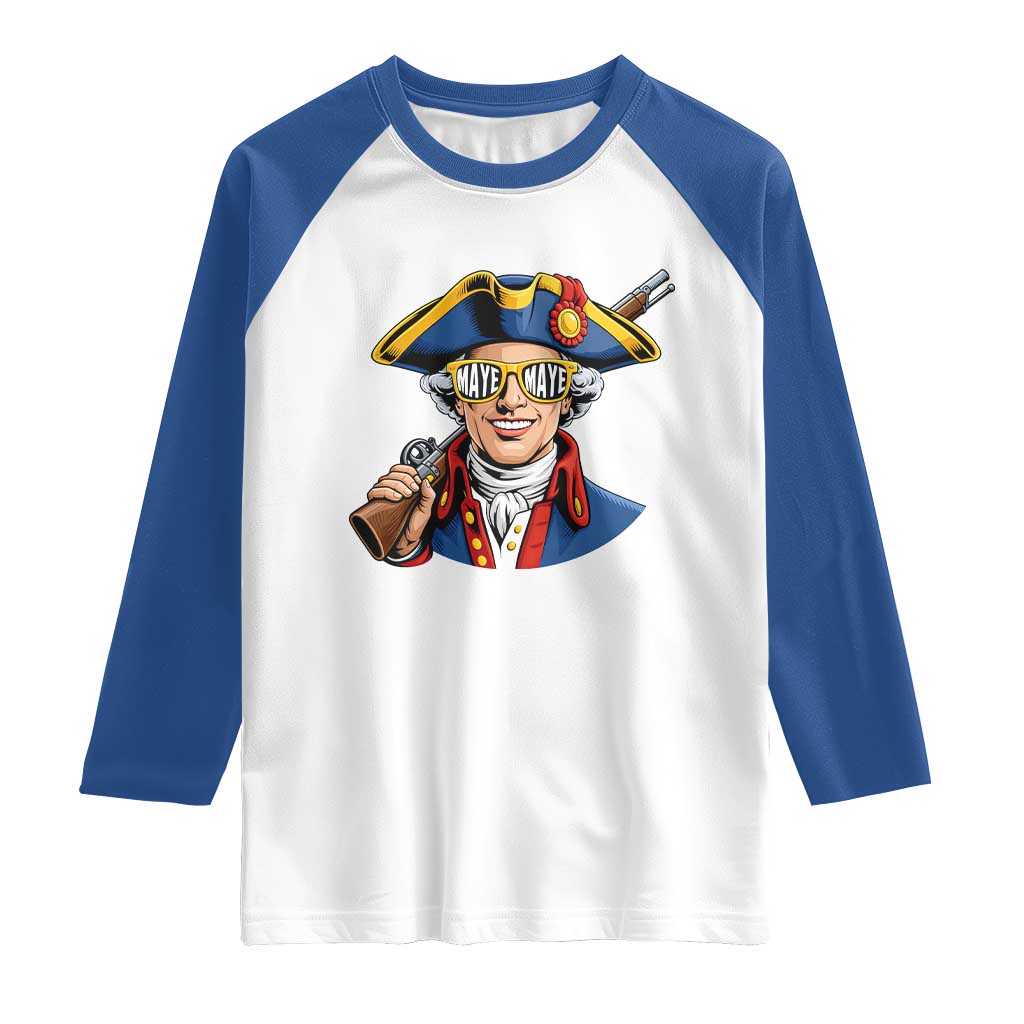 Proud Maye Lover Raglan Shirt Football Fan Supporter TS12 White Royal Print Your Wear