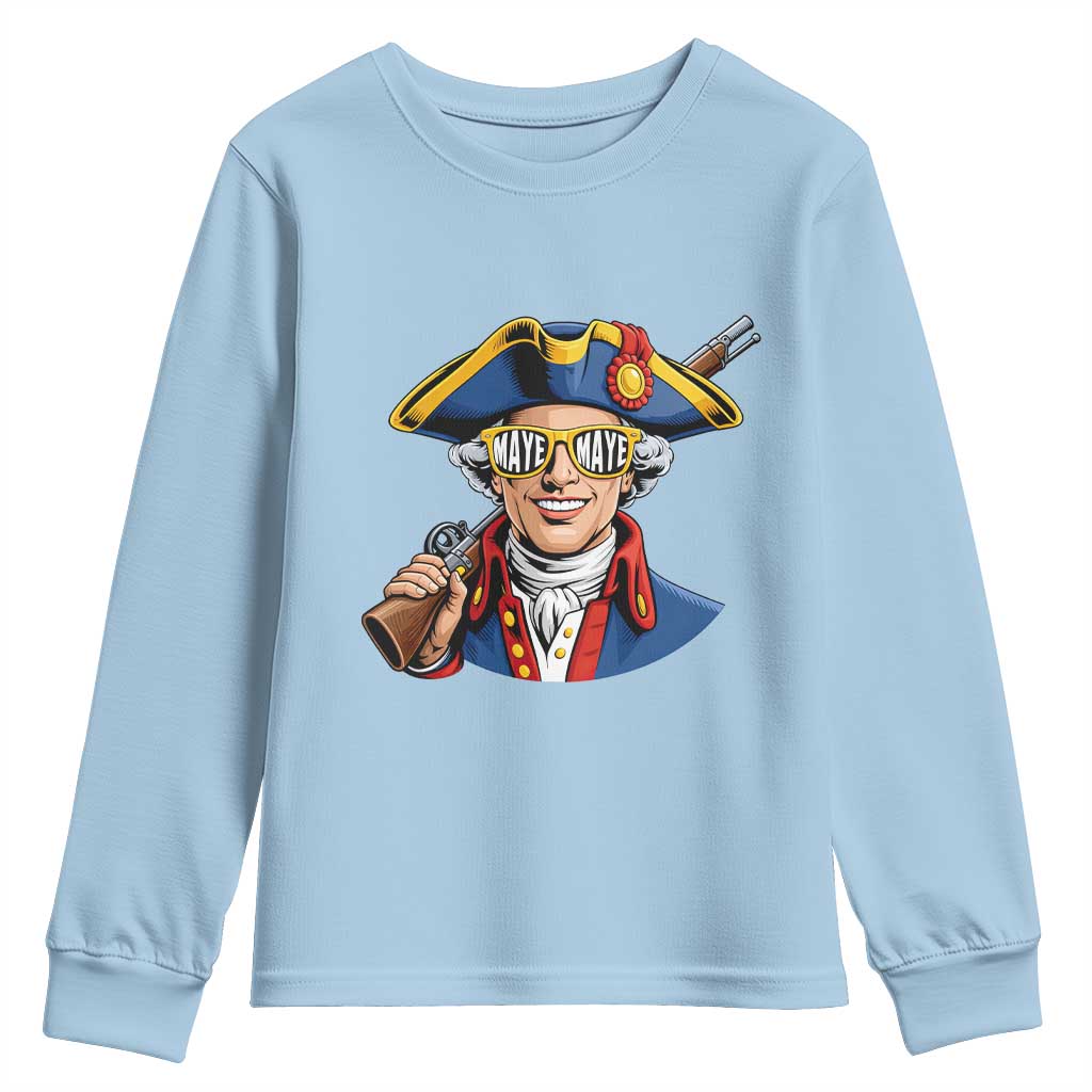 Proud Maye Lover Youth Sweatshirt Football Fan Supporter TS12 Light Blue Print Your Wear