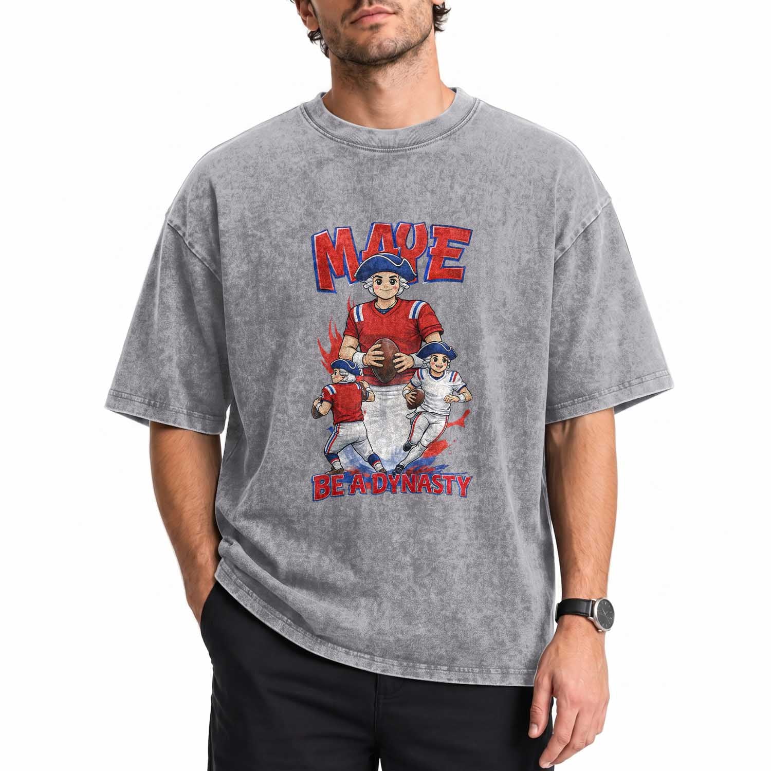 Maye Be A Dynasty Washed Cotton T-Shirt Funny QB Football Fan