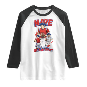 Maye Be A Dynasty Raglan Shirt Funny QB Football Fan TS12 White Black Print Your Wear