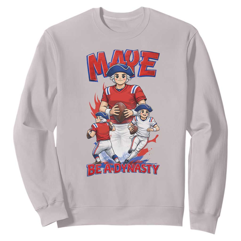 Maye Be A Dynasty Sweatshirt Funny QB Football Fan TS12 Ice Gray Print Your Wear