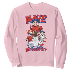Maye Be A Dynasty Sweatshirt Funny QB Football Fan TS12 Light Pink Print Your Wear