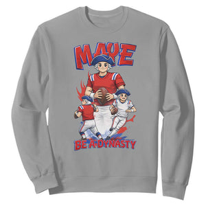 Maye Be A Dynasty Sweatshirt Funny QB Football Fan TS12 Sport Gray Print Your Wear