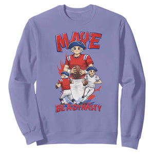 Maye Be A Dynasty Sweatshirt Funny QB Football Fan TS12 Violet Print Your Wear