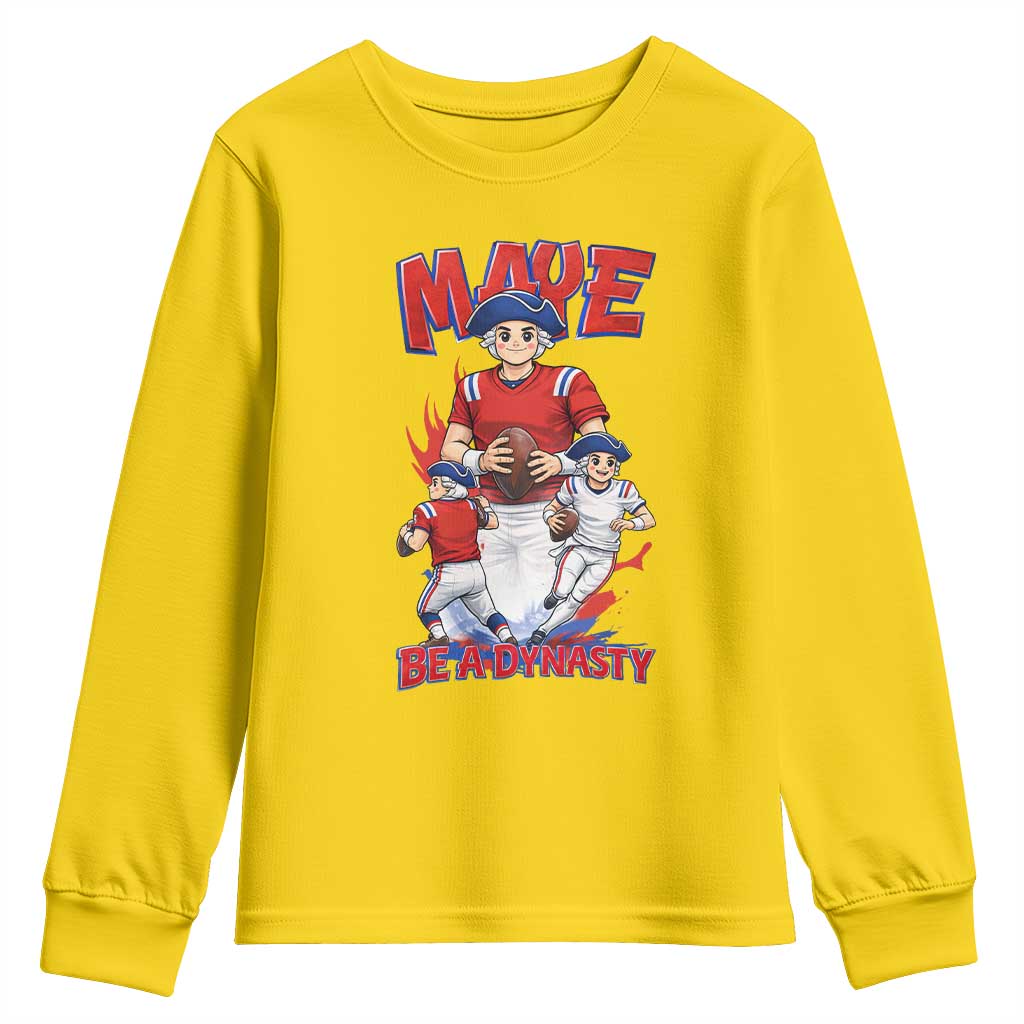 Maye Be A Dynasty Youth Sweatshirt Funny QB Football Fan TS12 Daisy Print Your Wear