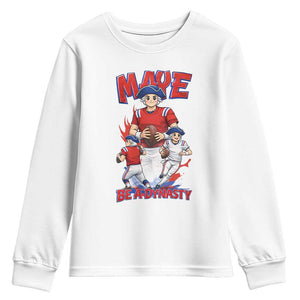 Maye Be A Dynasty Youth Sweatshirt Funny QB Football Fan TS12 White Print Your Wear