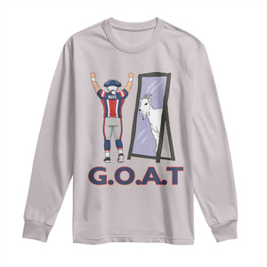 Number Ten Mirror Goat Long Sleeve Shirt Football Lover Gift TS12 Ice Gray Print Your Wear