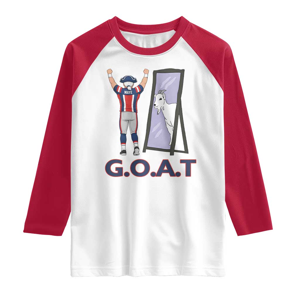 Number Ten Mirror Goat Raglan Shirt Football Lover Gift TS12 White Red Print Your Wear