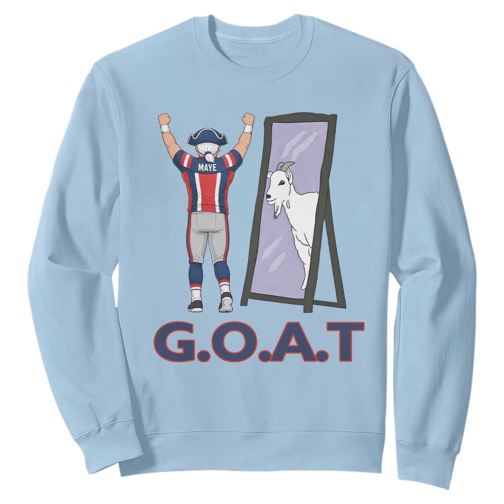Number Ten Mirror Goat Sweatshirt Football Lover Gift TS12 Light Blue Print Your Wear