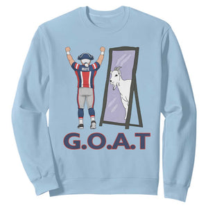 Number Ten Mirror Goat Sweatshirt Football Lover Gift TS12 Light Blue Print Your Wear